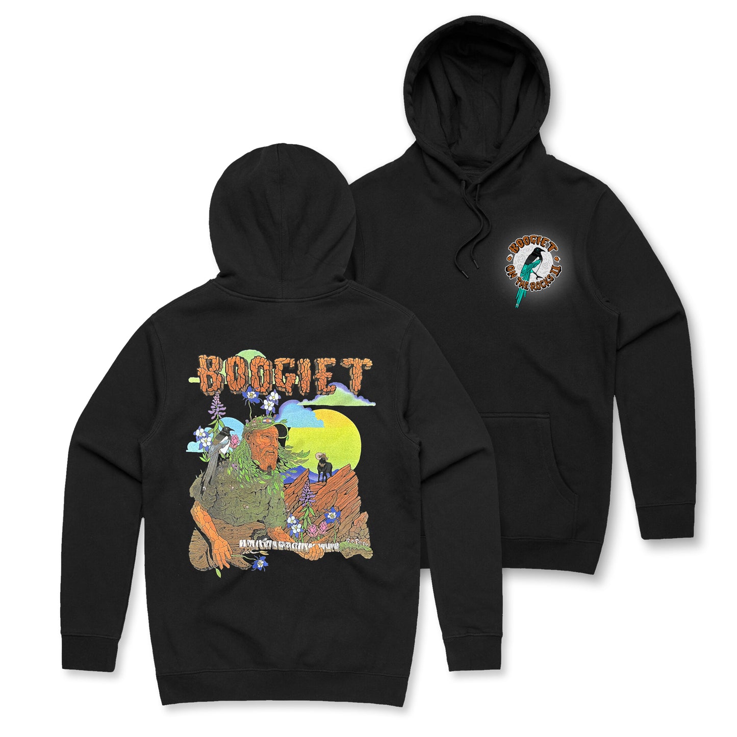 Boogie T - On The Rocks II - Black Pullover Hoodie