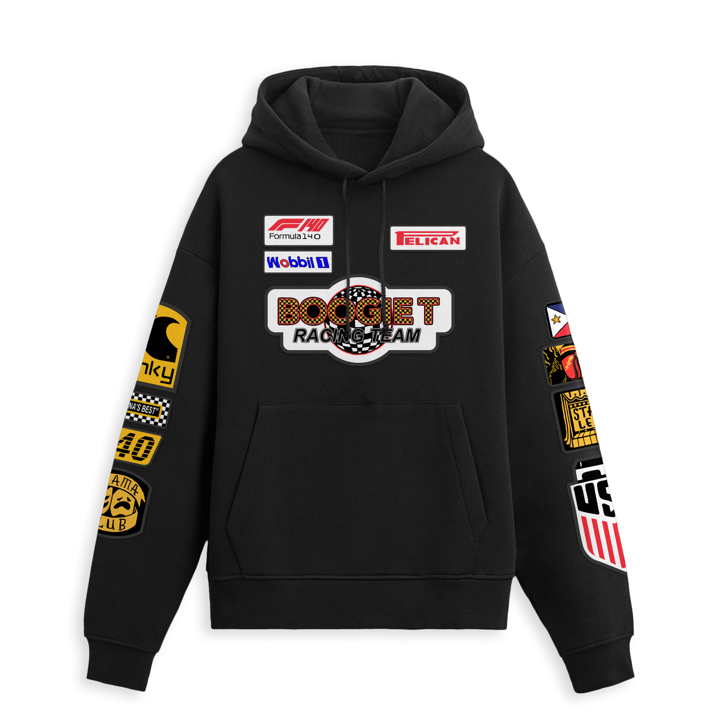 Boogie T - Grand Prix - Black Premium Heavyweight Pullover Hoodie