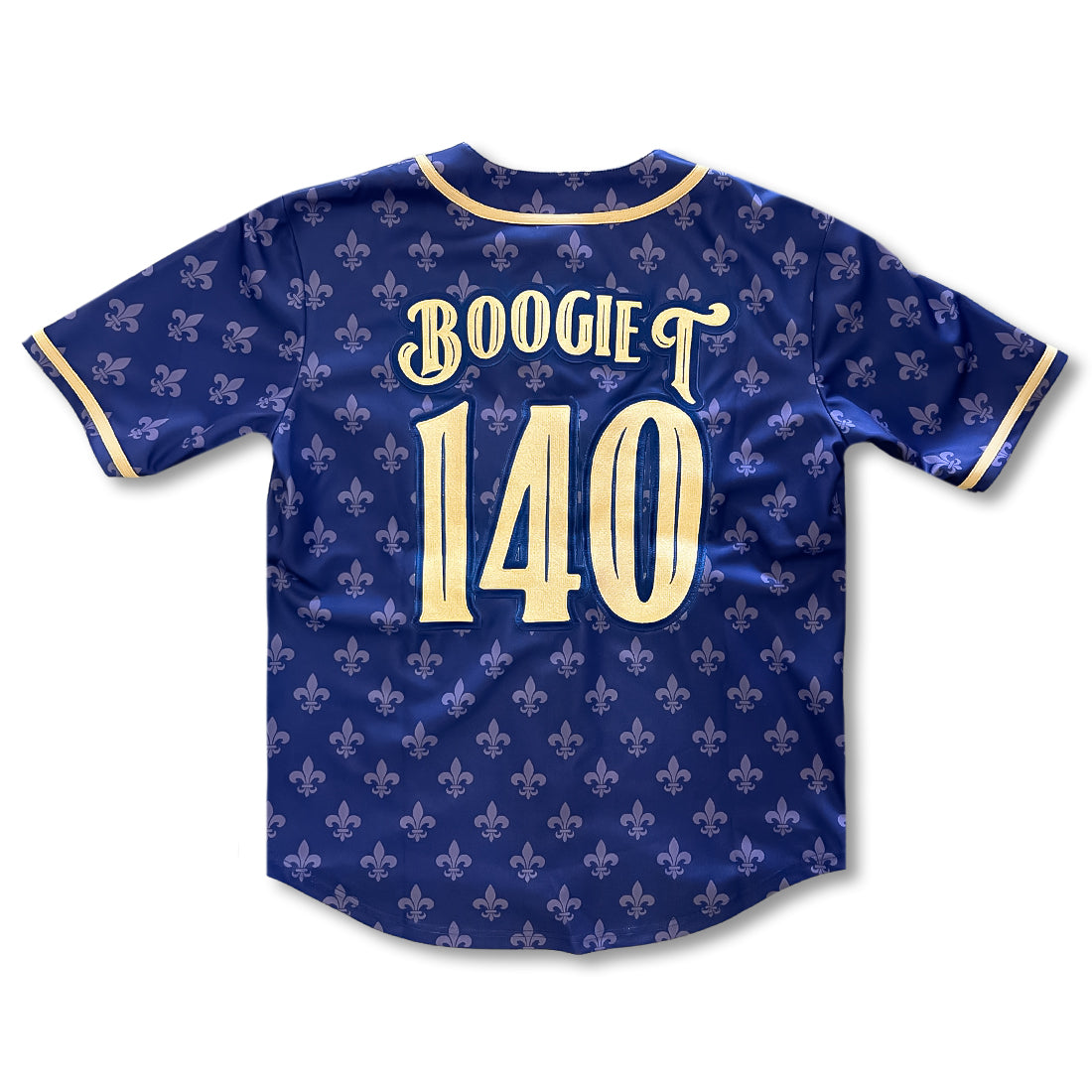 Boogie T Blue Fleur 140 Short Sleeve Button Up Baseball Jersey Adult S -  beyond exchange
